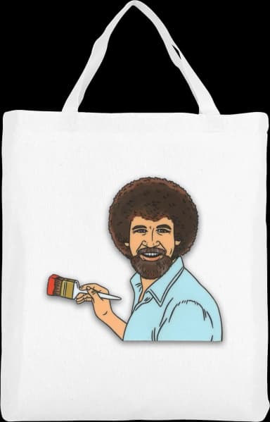 Bob Ross Beutel (kurze Henkel) - Weiß