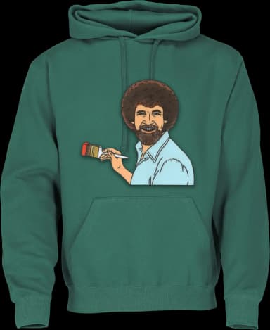 Bob Ross Hoodie - Flaschengrün