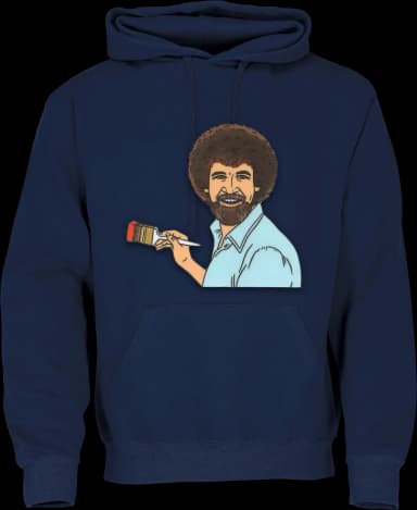 Bob Ross Hoodie - Französisch Navy
