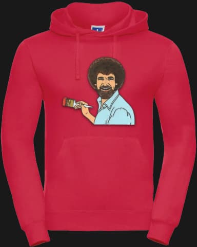 Bob Ross Hoodie - Rot