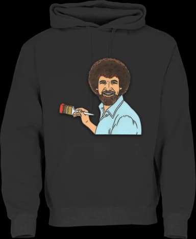 Bob Ross Hoodie - Schwarz