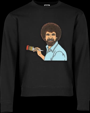 Bob Ross Sweater - Schwarz