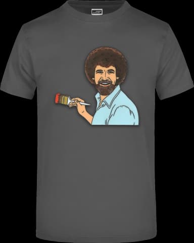 Bob Ross T-Shirt - Graphit
