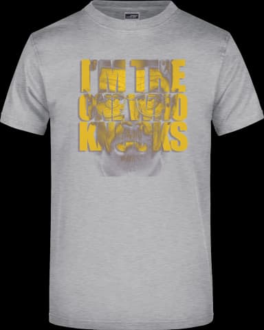 I am the One Who Knocks T-Shirt - Graumeliert