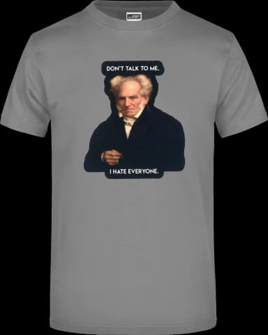 Schopenhauer T-Shirt - Dunkelgrau
