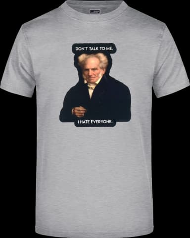 Schopenhauer T-Shirt - Grau Meliert