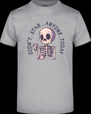 Stab T-Shirt - Grau Meliert