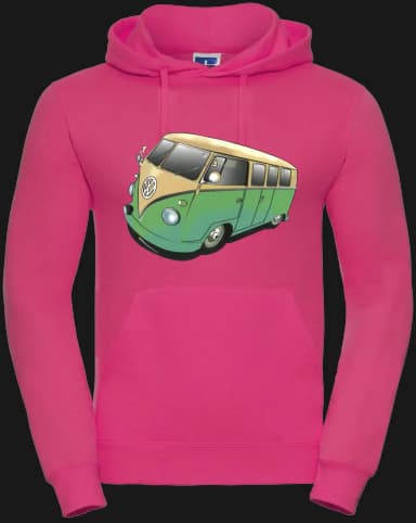 VW Bulli Hoodie - Fuchsia