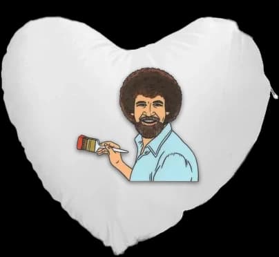 Bob Ross Herz-Kissen