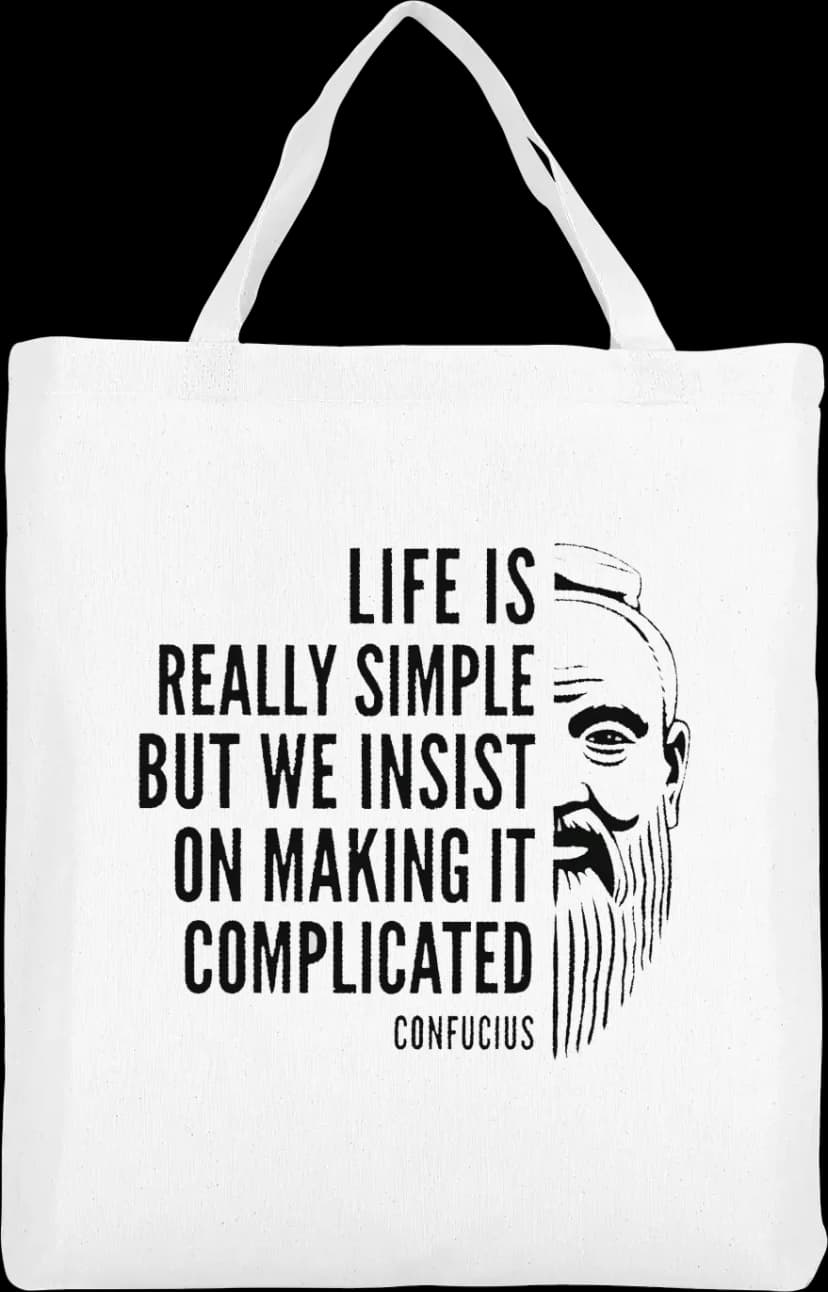 Konfuzius Beutel (kurze Henkel)