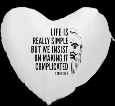 Konfuzius Herz-Kissen