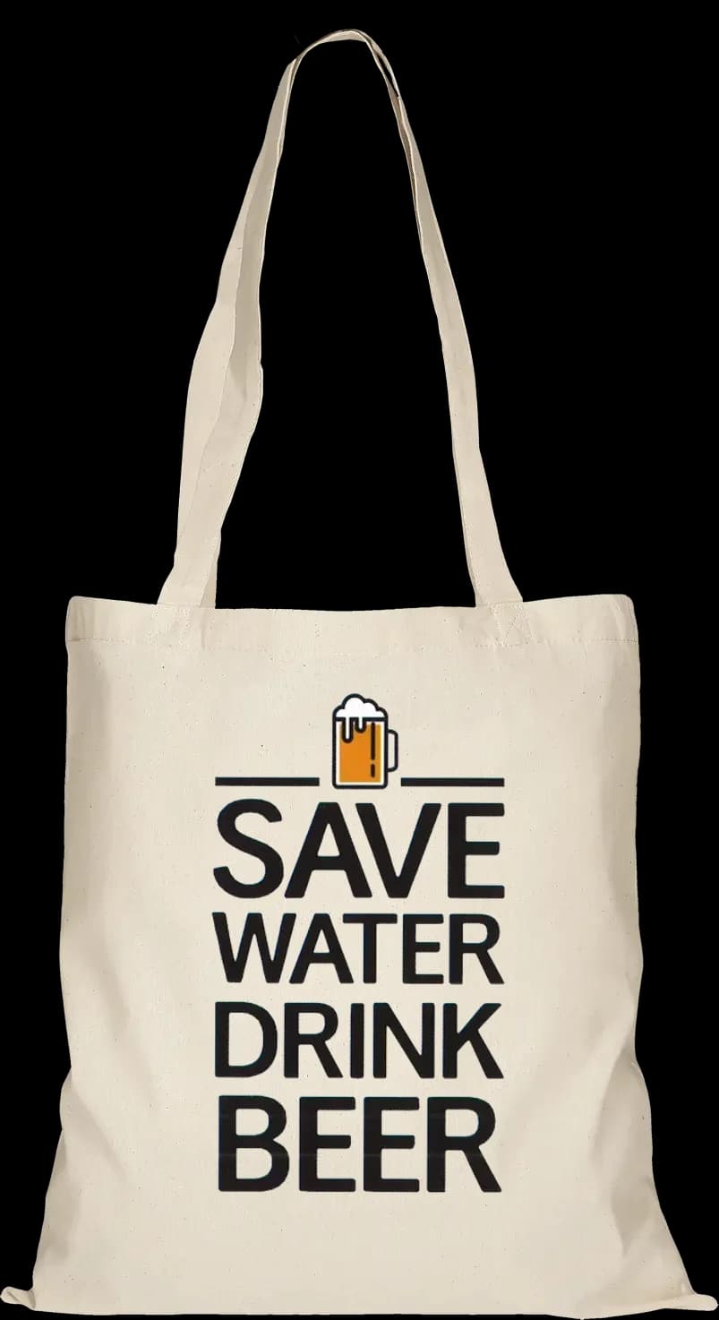 Save Water Drink Beer Beutel Lang
